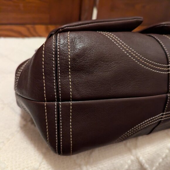 Coach Dark Brown Soho Leather Bag 8A09 - Picture 8 of 11